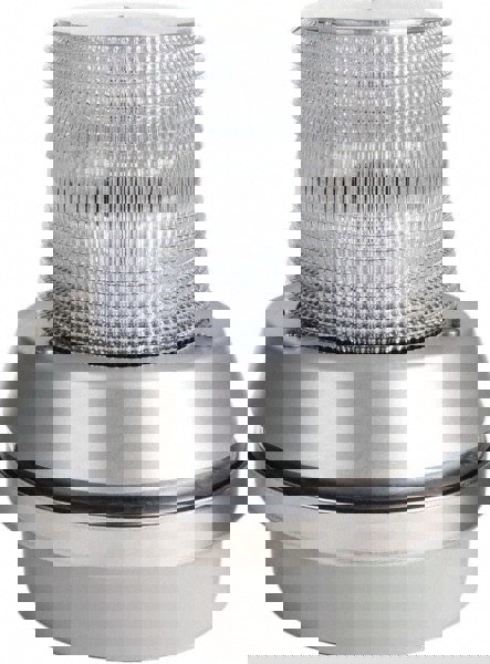 Flashing Light: Clear, Box, Panel, Pipe, Surface & Wall Mount, 120VAC